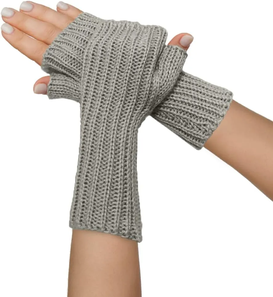 TINKUY PERU Alpaca Wool Fingerless Gloves  Unisex, Hand-Knitted, Warm, Soft, Hypoallergenic  One Size for Winter & Work