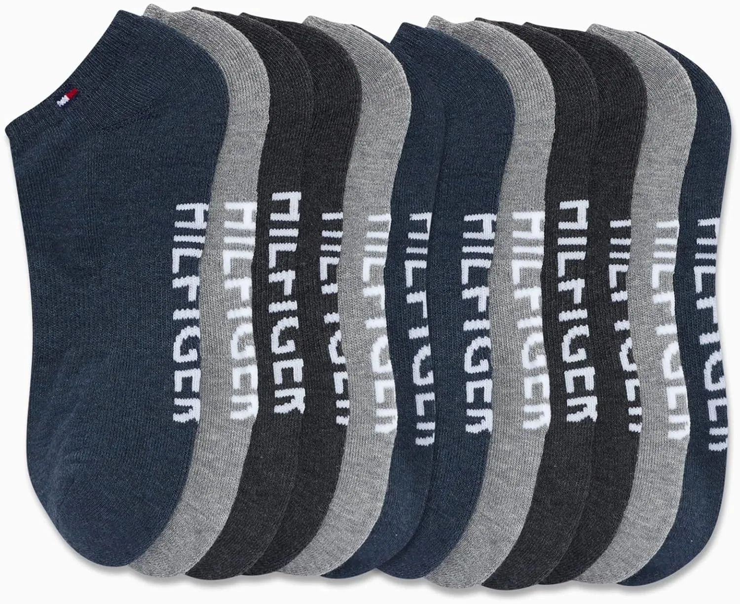 Tommy Hilfiger Men's Athletic Socks - Cushion No Show Ankle Socks (6 Pack)