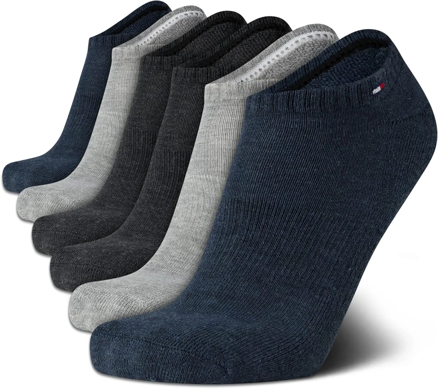 Tommy Hilfiger Men's Athletic Socks - Cushion No Show Ankle Socks (6 Pack)