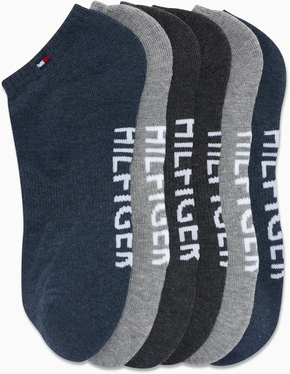Tommy Hilfiger Men's Athletic Socks - Cushion No Show Ankle Socks (6 Pack)