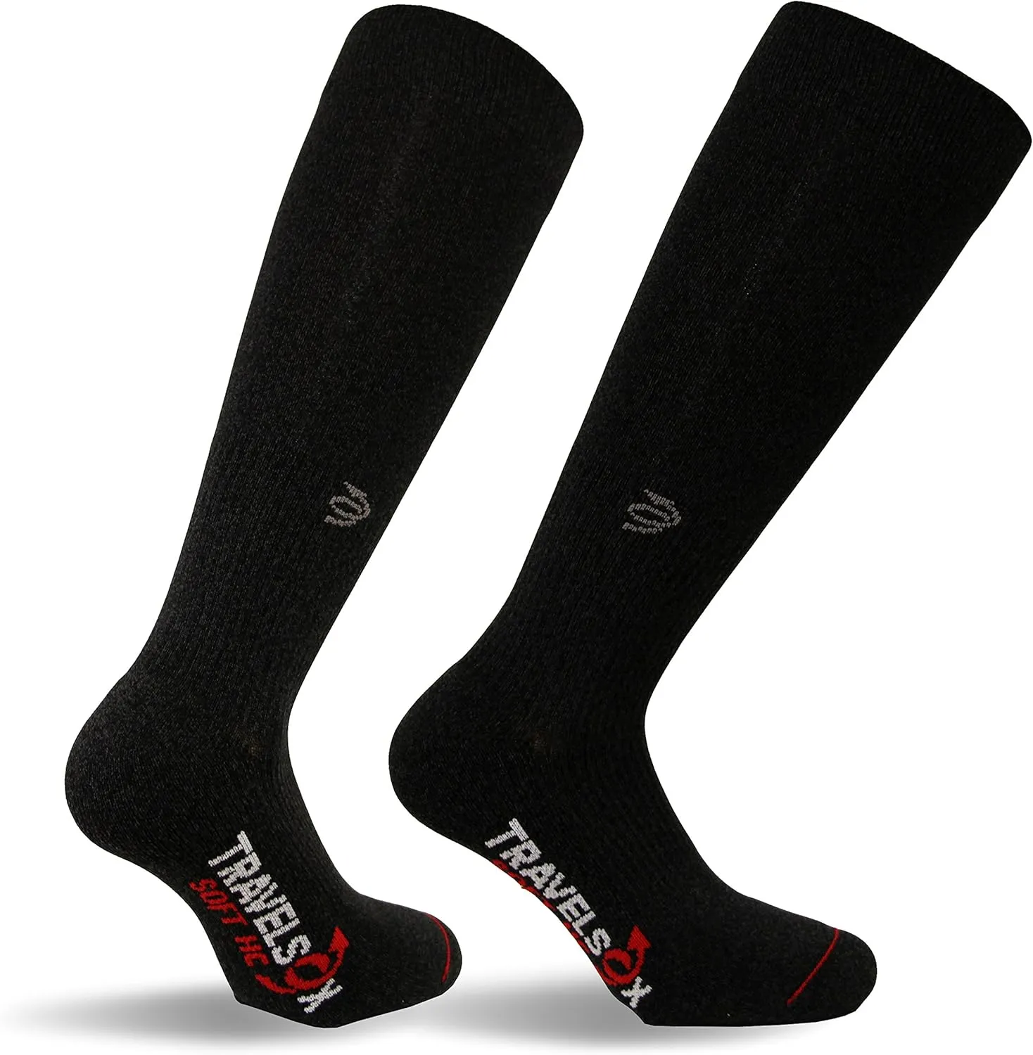 Travelsox Men's Standard Patented Graduated Compression Travel, Black, Medium