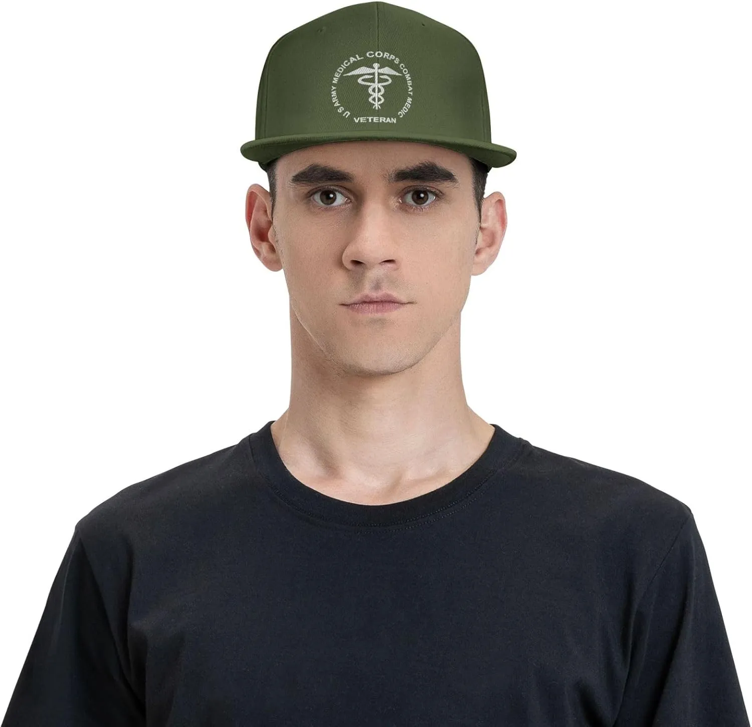 Us Army Combat Medic Veteran Unisex Baseball Cap Adjustable Flat Brim Hat Trucker Hat