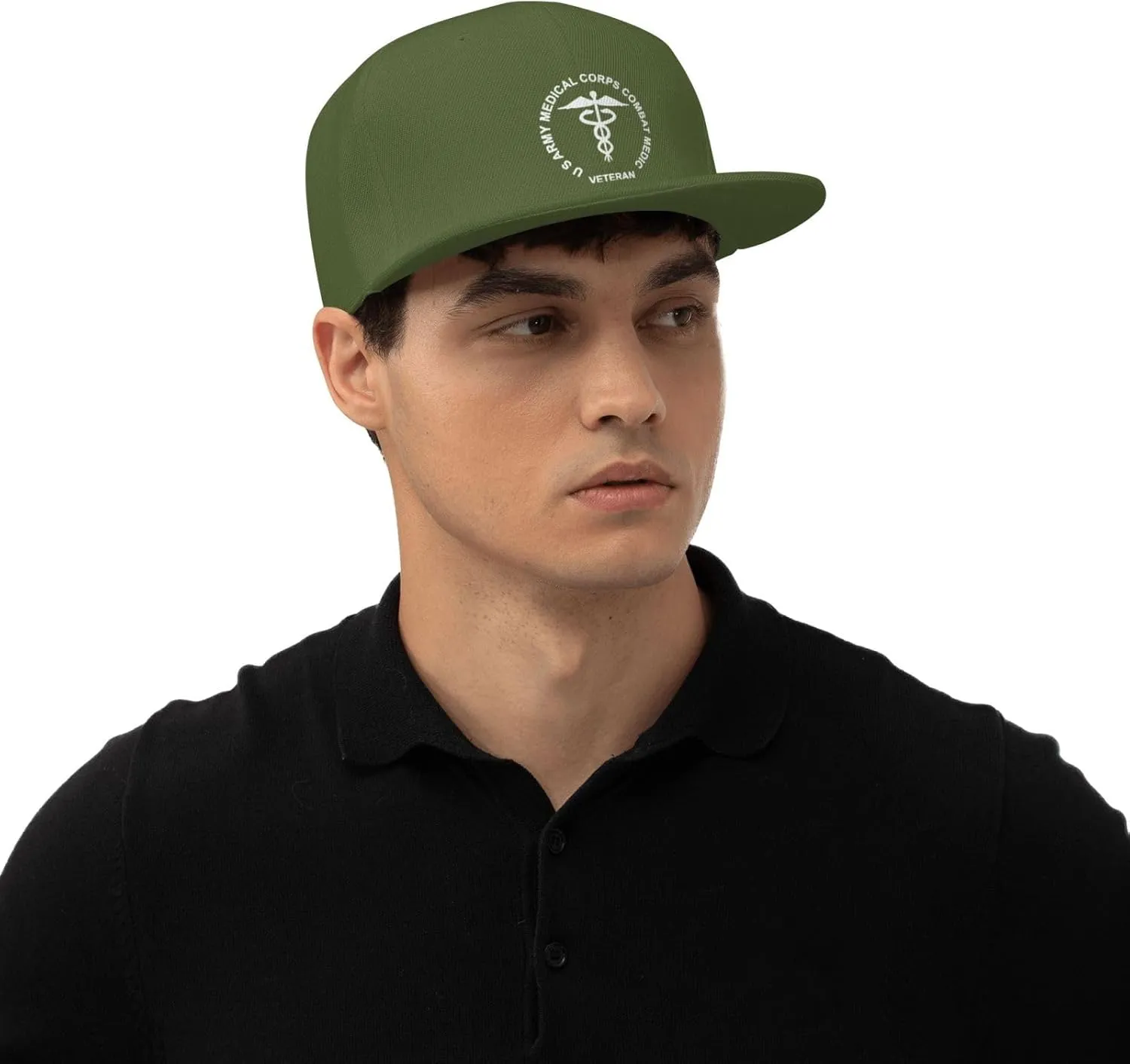 Us Army Combat Medic Veteran Unisex Baseball Cap Adjustable Flat Brim Hat Trucker Hat