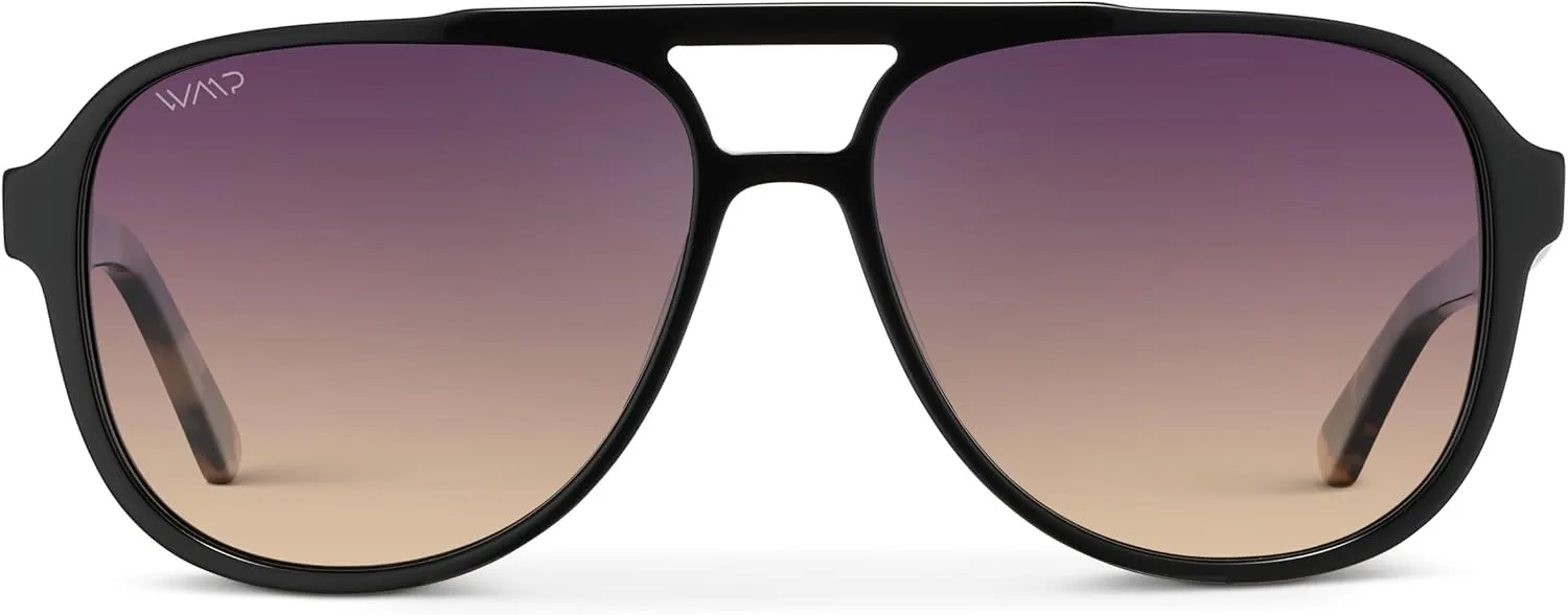 WearMe Pro Chic Retro Oversized Polarized Sunglasses: Statement Aviator for Women