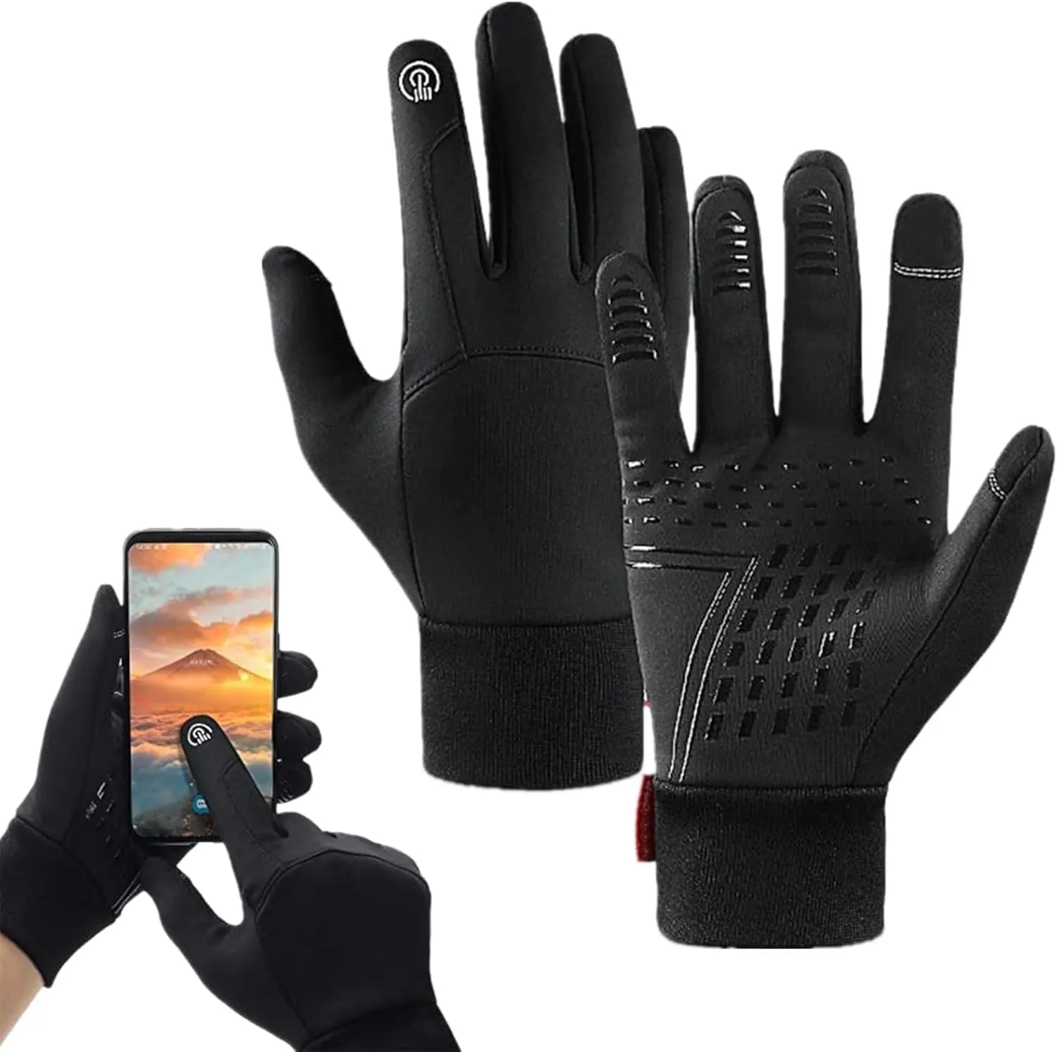 Winter Gloves, Winter Gloves with Touchscreen Fingers, Warm Waterproof and Windproof Cycling Ski Gloves for Men and Women, Suitable for Various Outdoor Activities