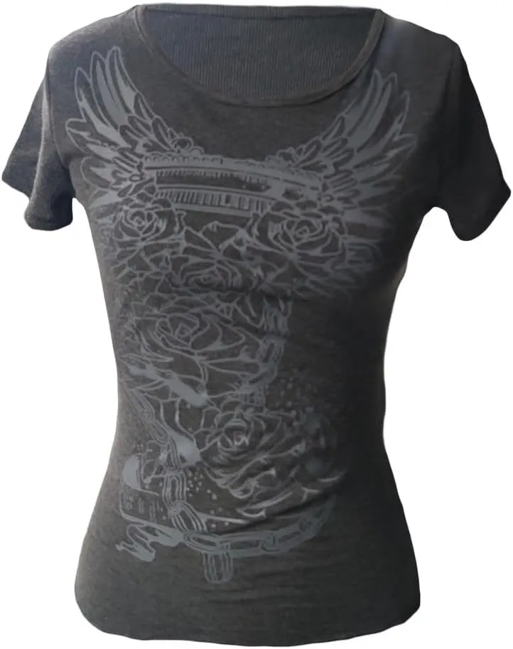 Women Grunge Graphic Short Sleeve Tees Y2k Gothic Crew Neck T Shirts Vintage Aesthetic Emo Top 90s E-Girls Clothes