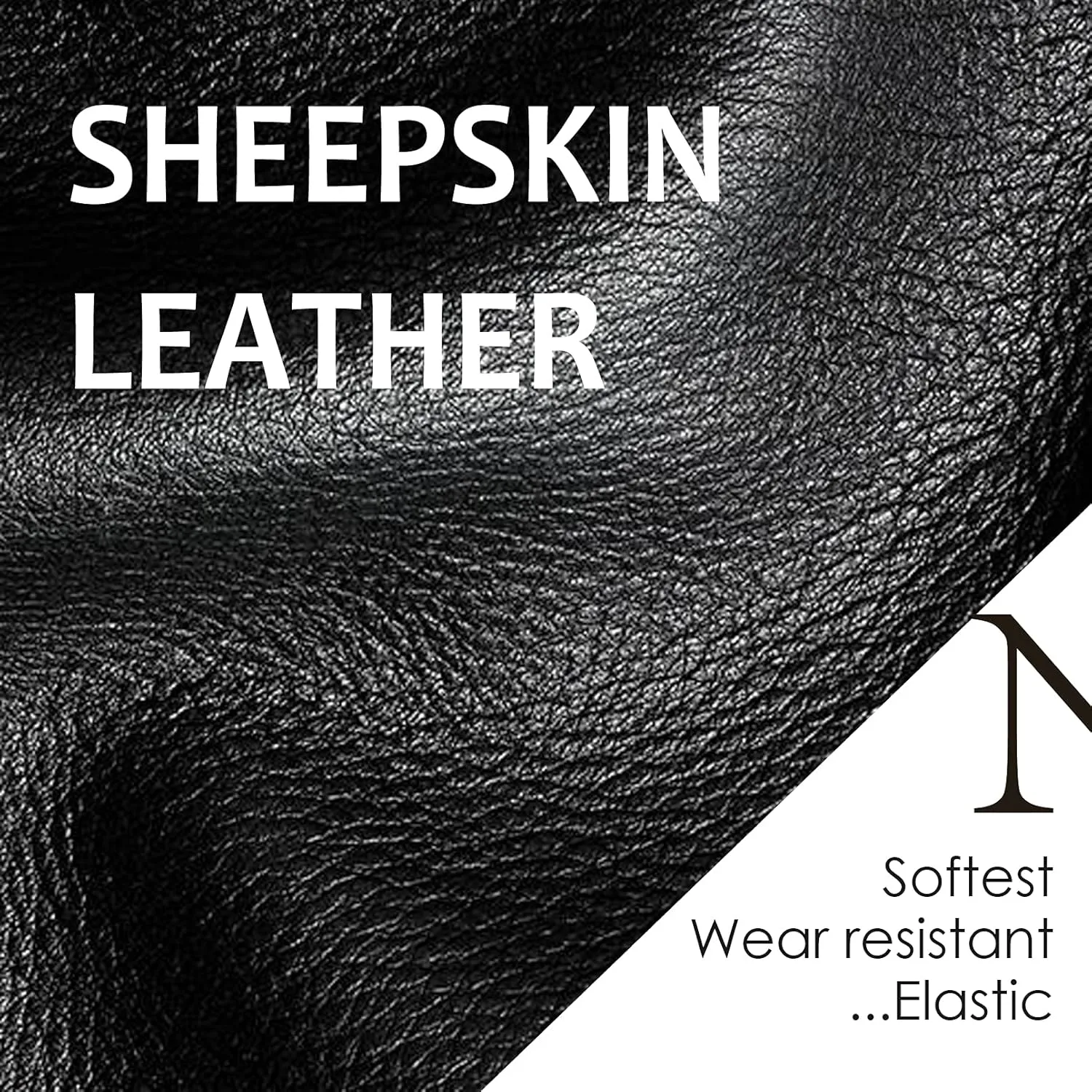 Women Leather Mittens Finger Rabbit fur Lining Winter Sheepskin Soft and Warm