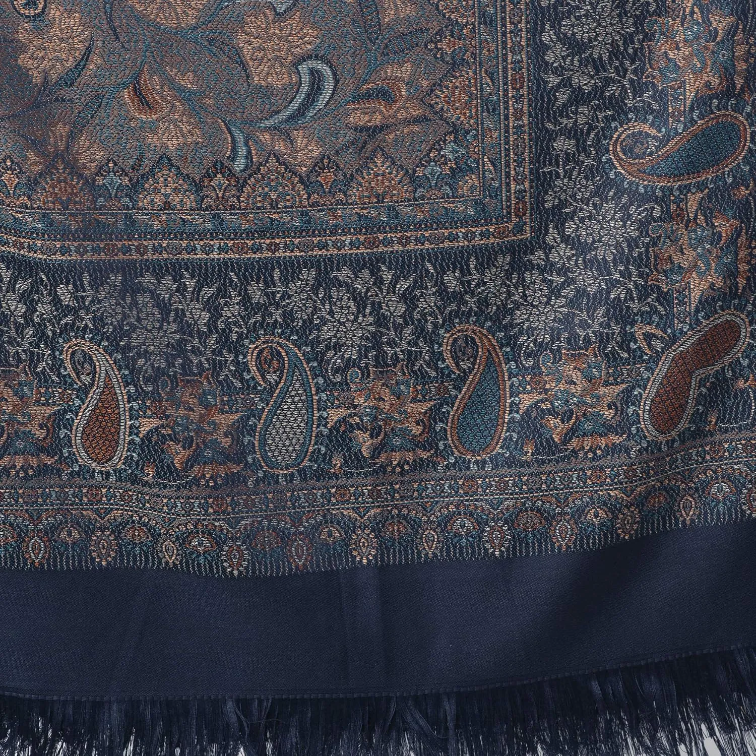 Women's Pashmina Wool Blend Indian Handicraft Woven Shawls, Scarf, Wraps [Large Size: 40" X 80"]