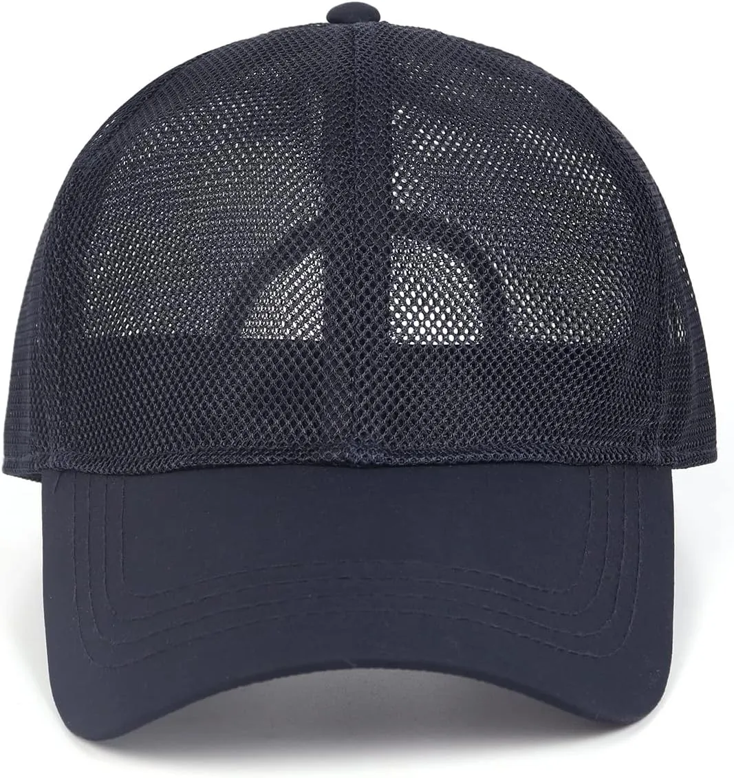Zylioo XXL Oversize Baseball Mesh Cap,Breathable Cool Running Hat,Adjustable Summer Caps for Big Heads 21.5"-25.5"
