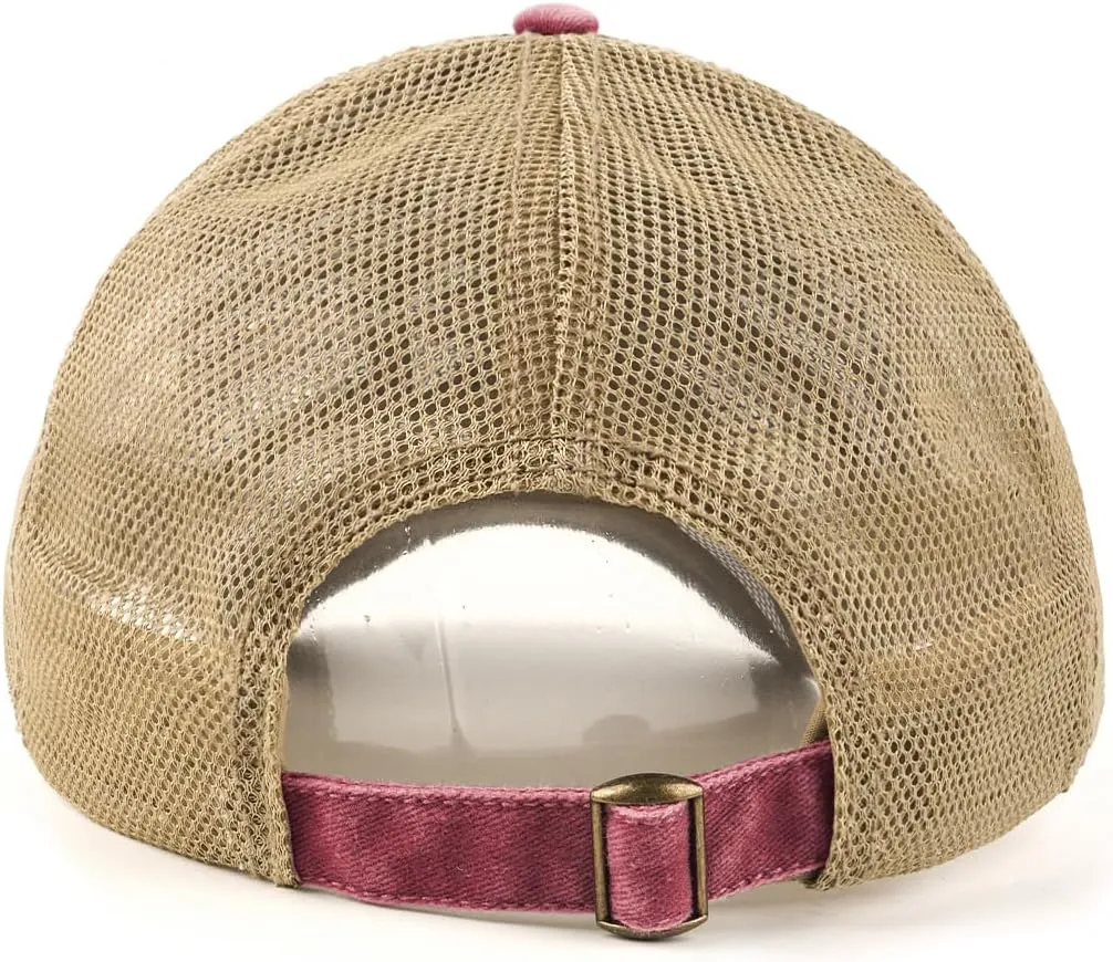 Zylioo XXL Oversize Washed Trucker Cap,Adjustable Mesh Trucker Hats,Soft Crown Running Hat for Big Heads